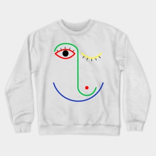 Face line art Crewneck Sweatshirt